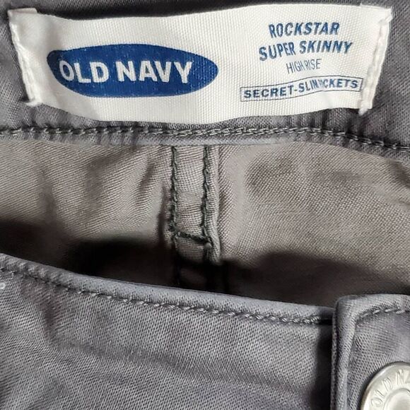 Old Navy Rockstar Super Skinny High Rise Jeans Women’s 10 Gray Stretch - Picture 5 of 7
